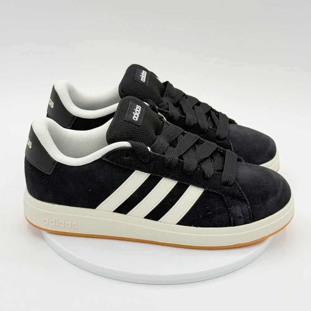 Adidas Grand Court 00s Size 4 Kids Black/White JH6178, NEW